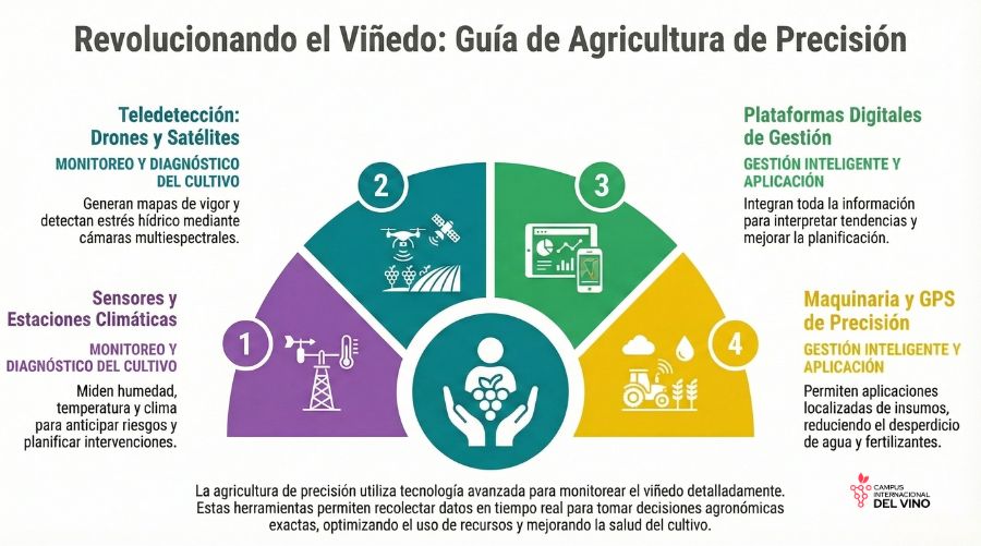 Herramientas clave para aplicar agricultura de precisión en viticultura