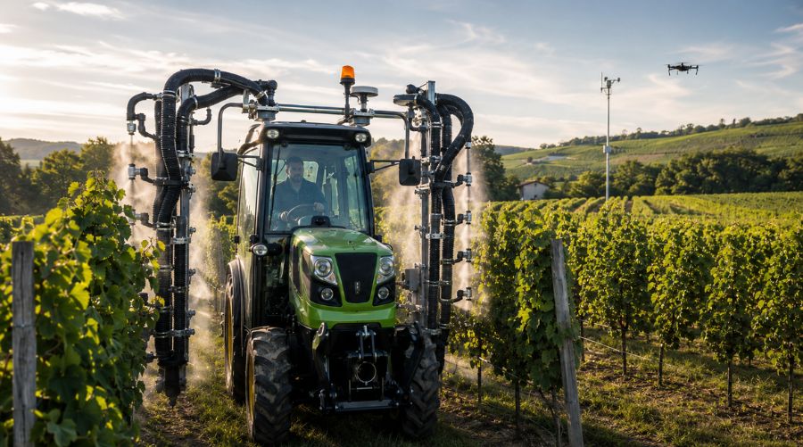 Maquinaria agrícola para viñedo